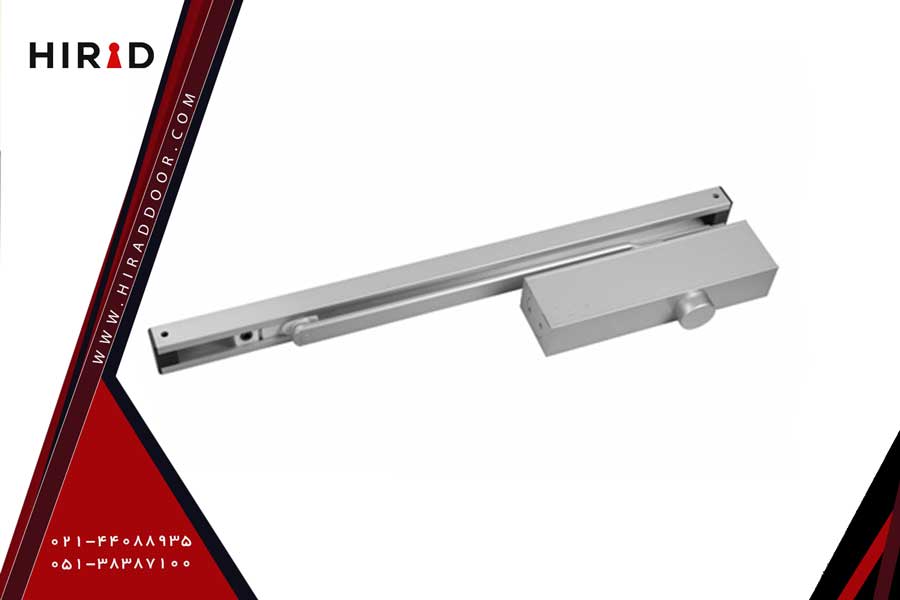 آرام بند ریلی درب با رنگ استیل